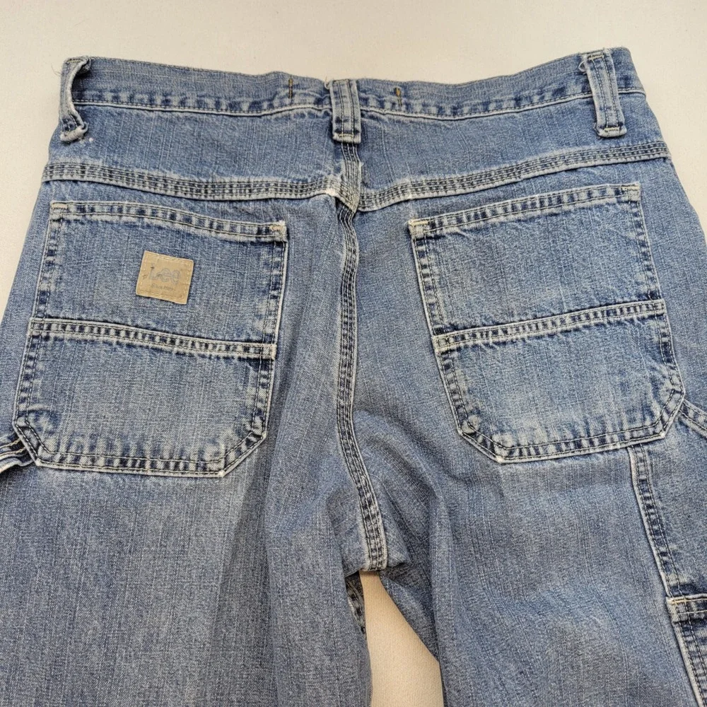 Lee Dungarees Carpenter Jeans Mens 32x30 Blue Denim Straight Utility Workwear